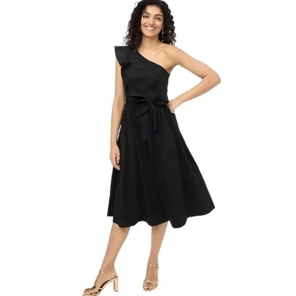 J. Crew Dresses & Skirts - NWT J. Crew Factory One Shoulder Tie Waist Midi Dress Size 12